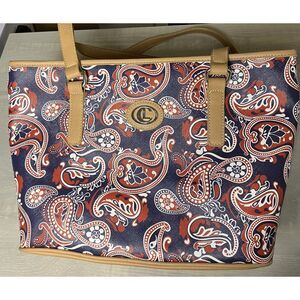 CarryLand paisley faux leather tote